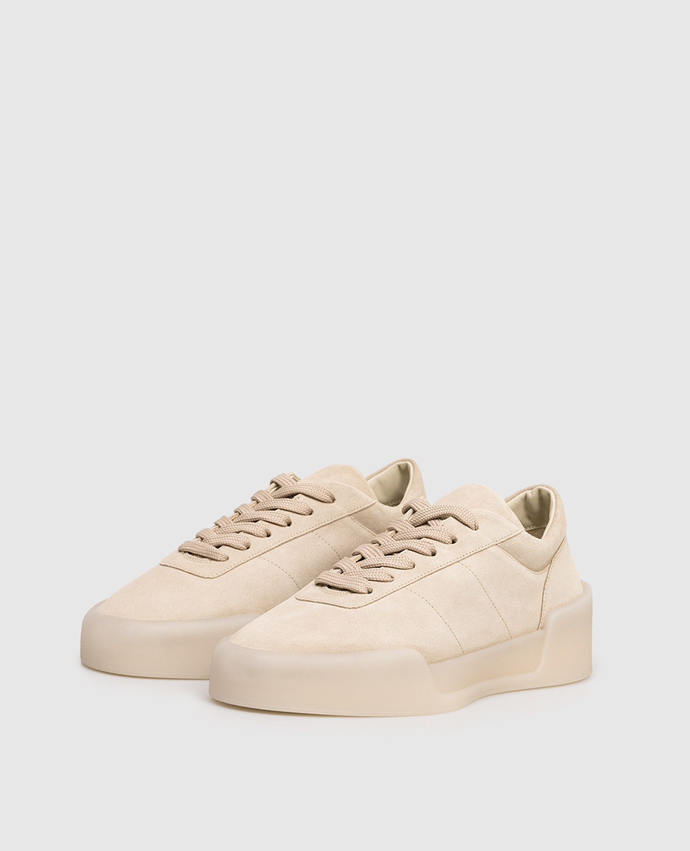 

Beige suede sneakers with logo Fear of God