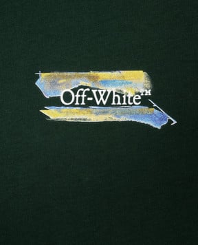Off-White Children's green T-shirt with Arrow Watercolor print 44BAA002F26J00A