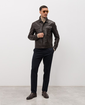 Tom Ford Brown leather jacket LBI004LMG033