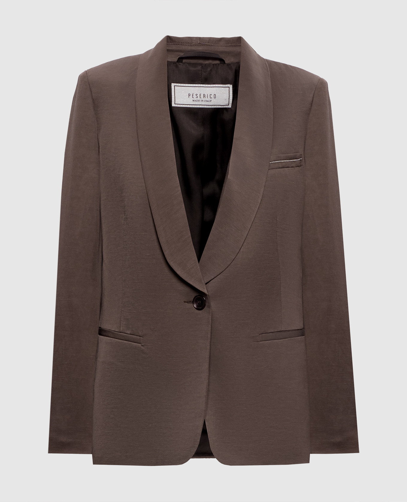 Veste marron avec du lin