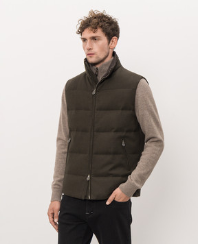 Castangia dal 1850 Green wool down vest MOD626