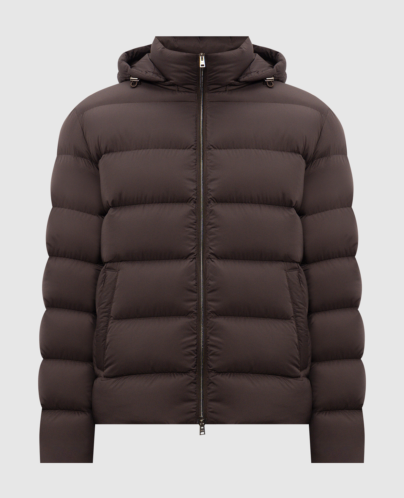 Gray down jacket