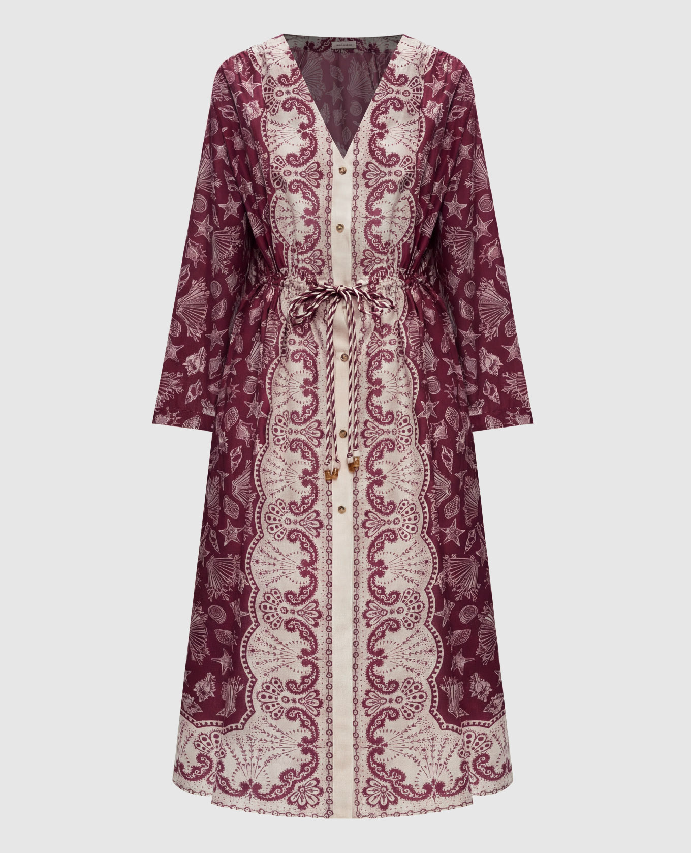 

Camille burgundy silk dress MANTERO 1902