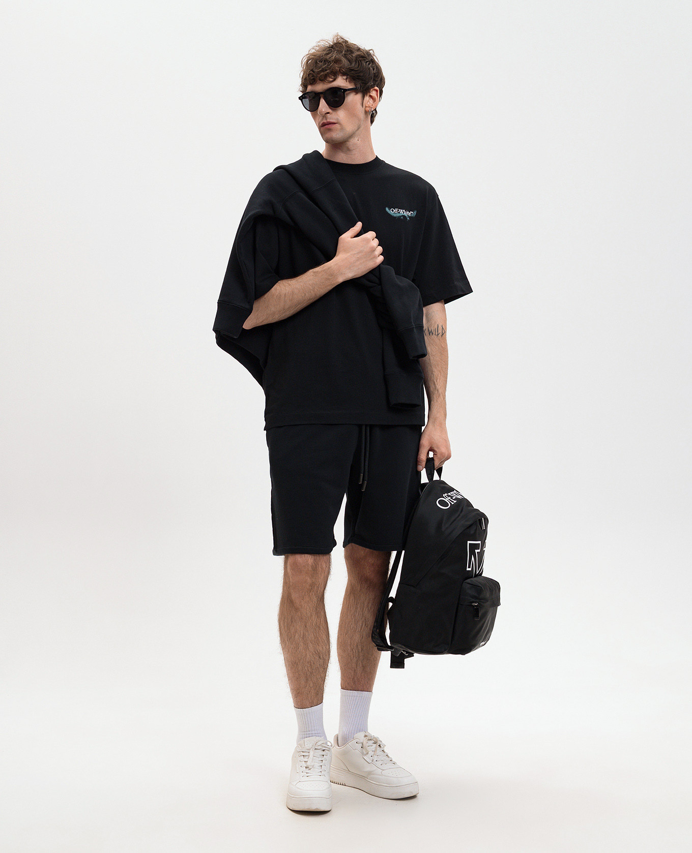 

Black T-shirt with branded print Off-White