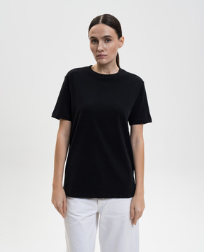 Jil Sander Black T-shirt with logo patch J40GC0142J20103