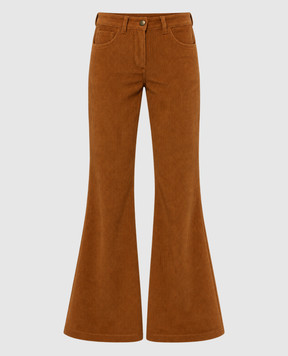 Moncler Brown corduroy flared pants L20932A000045964B
