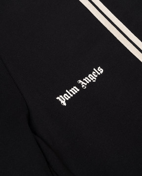 Palm Angels Children's black shorts with logo print PBCI007S26FLE001
