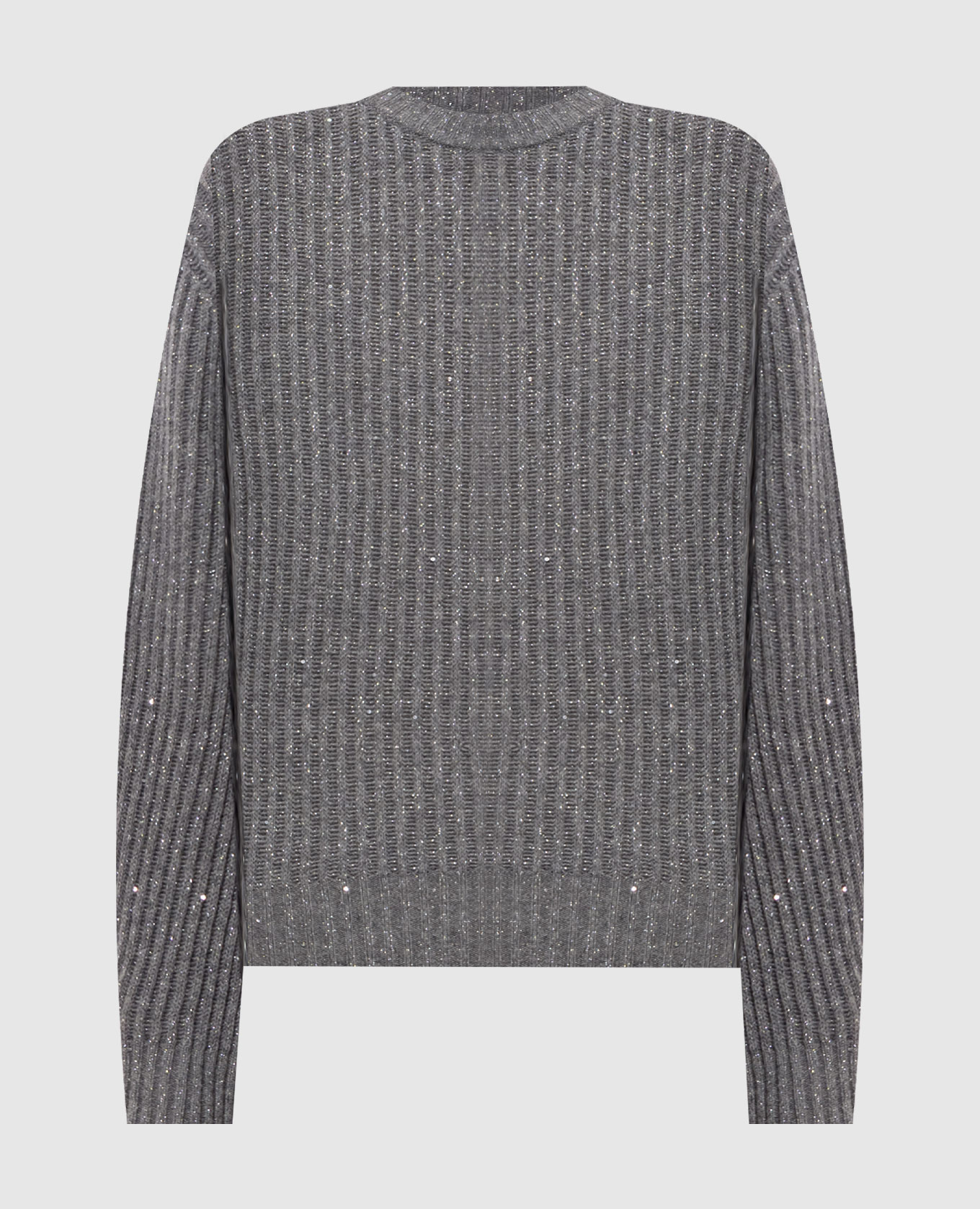 Gray cashmere and wool sweater
