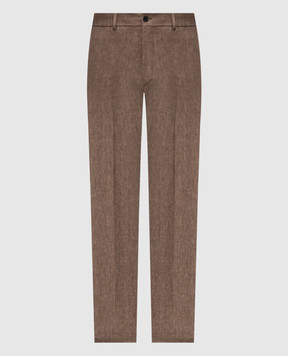 Slowear Brown linen pants 1T00057016A