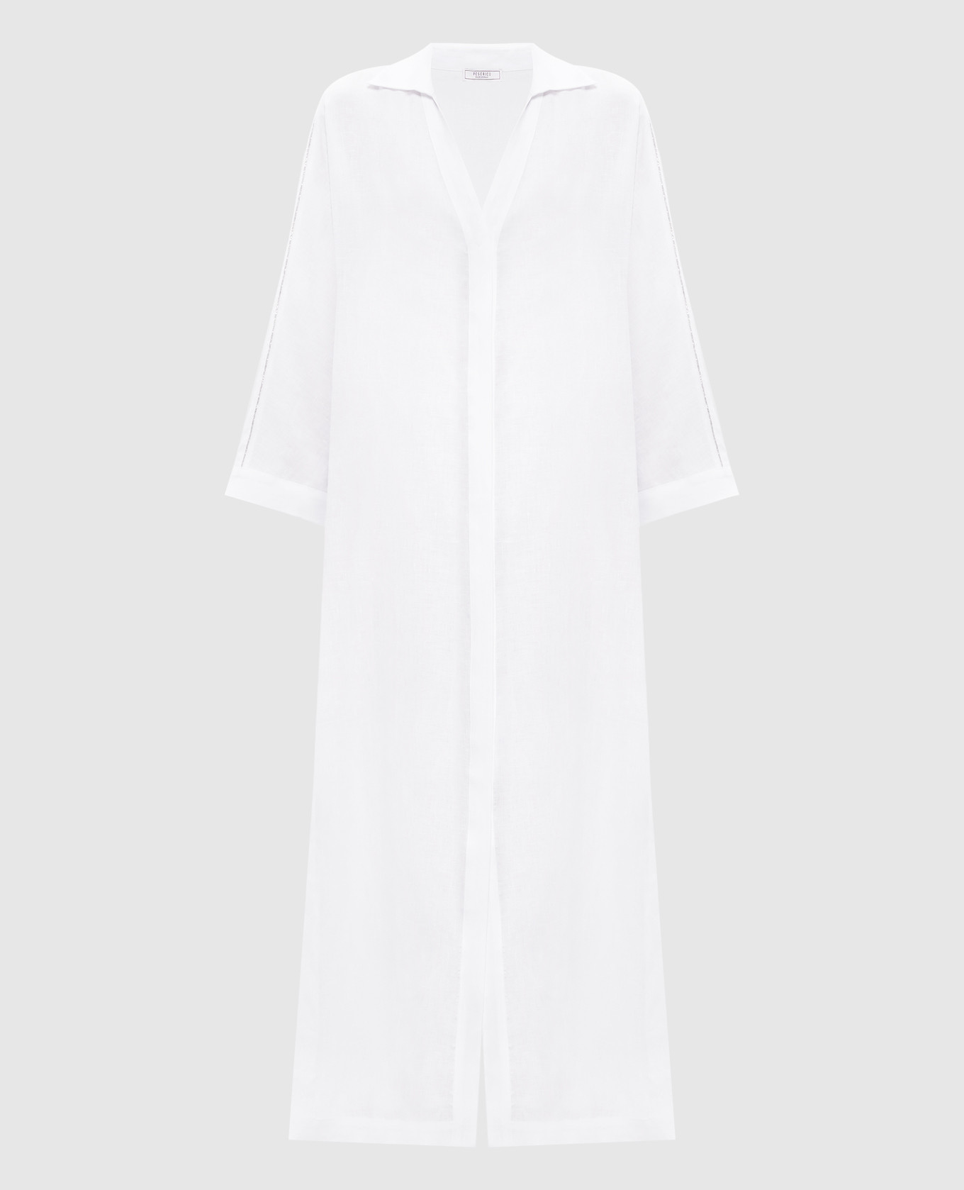 White linen shirt dress Peserico
