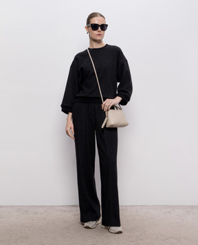 Peserico Black straight-leg pants A04859J0A5033