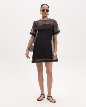 Ami Paris Black silk dress FDR646SE0039