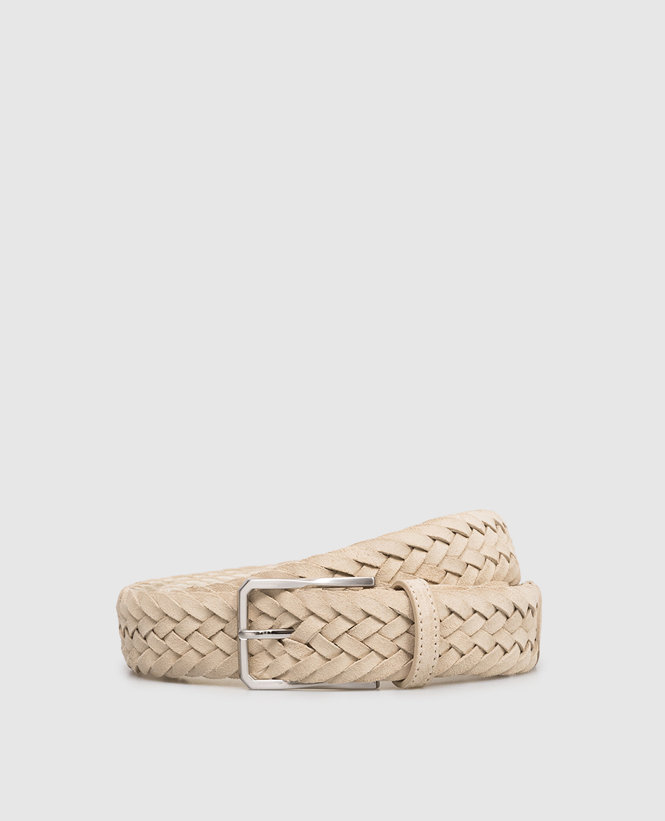 

Beige suede braided belt Canali