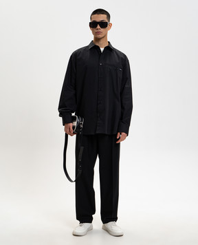 Maison Margiela MM6 Black shirt with logo SH0DT0043M35480