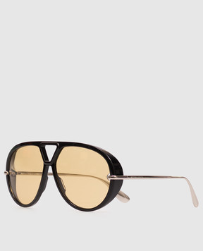 Bottega Veneta Black sunglasses with logo engraving 769232V2Q30