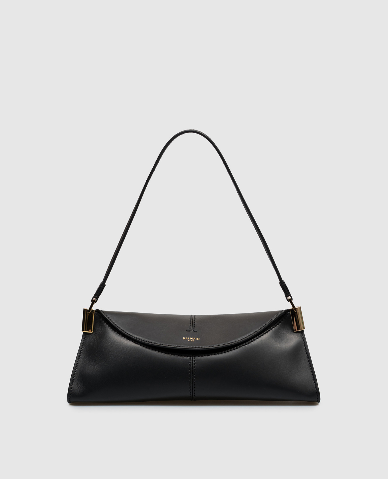 Black leather trapeze bag 64-83 Balmain