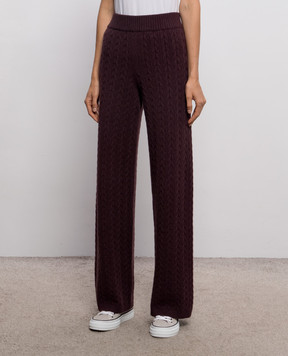 Agnona Burgundy cashmere sweatpants K7120106K080Q