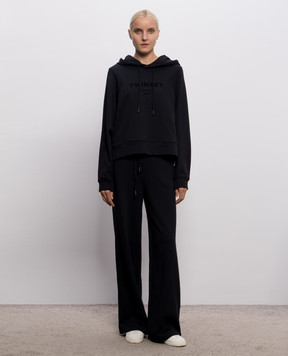 Twinset Black tracksuit with textured logo print 262TP272B