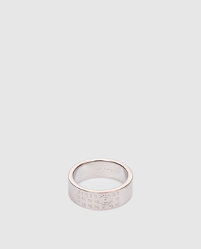 Maison Margiela MM6 Silver ring with logo engraving SM6UQ0057P6469