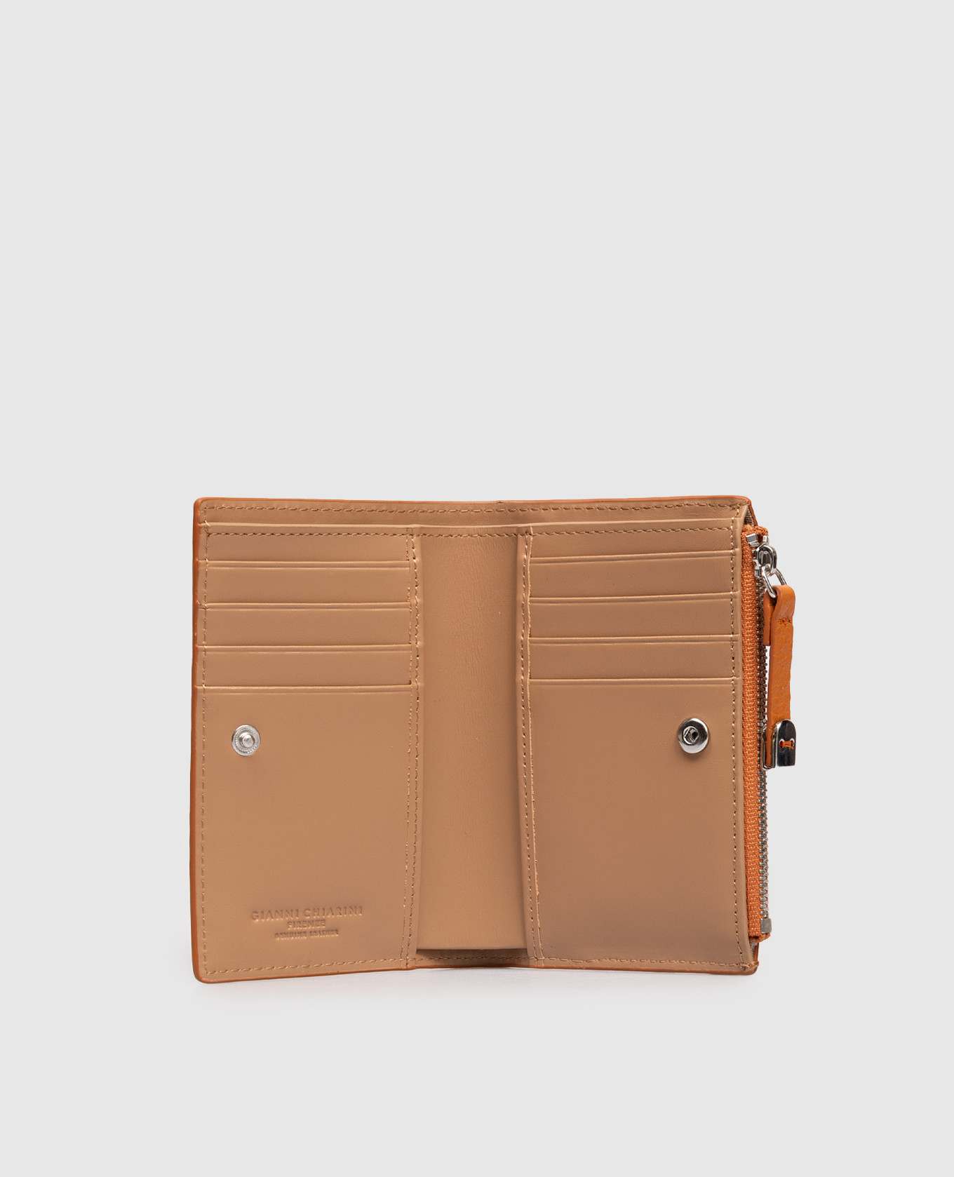 Brown leather wallet with logo Gianni Chiarini 3