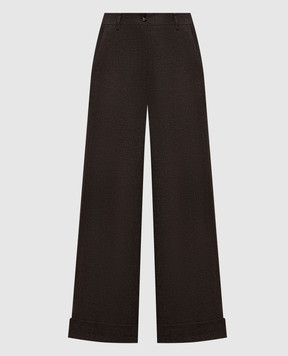 Solotre Brown wool pants M1AC0133
