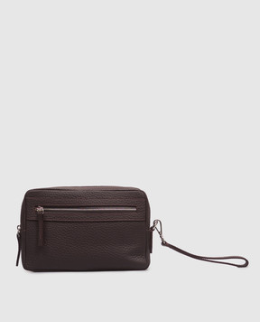 Enrico Mandelli Burgundy leather clutch 02HAND7213