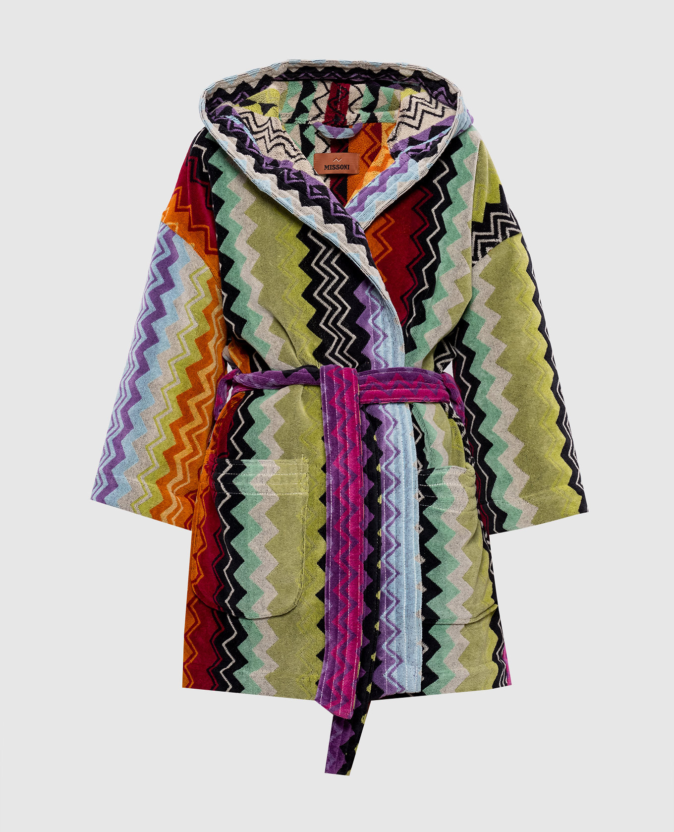 Giacomo terry bathrobe with pattern