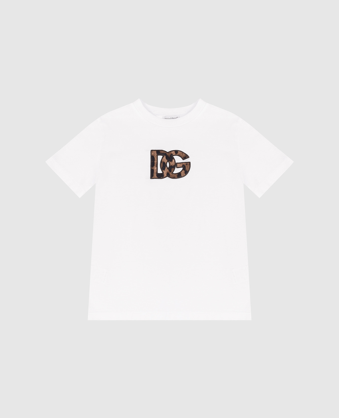 

Children's white T-shirt with DG logo monogram Dolce&Gabbana