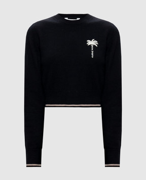 Palm Angels Black wool jumper PAWHE002KN001