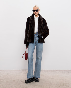 Rindi Dark brown mink fur coat 036VS026