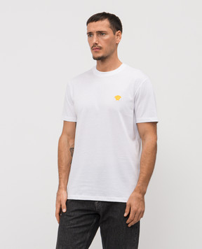 Versace White T-shirt with emblem 10084811A08489