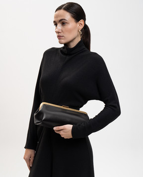 PROENZA SCHOULER Black leather clutch with logo HB261127L014V