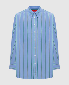 Max & Co Blue striped shirt with inscription MCODAMA