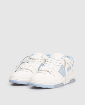 Off-White Out Of Office white leather sneakers with logo patch OMIA189C99LEA019