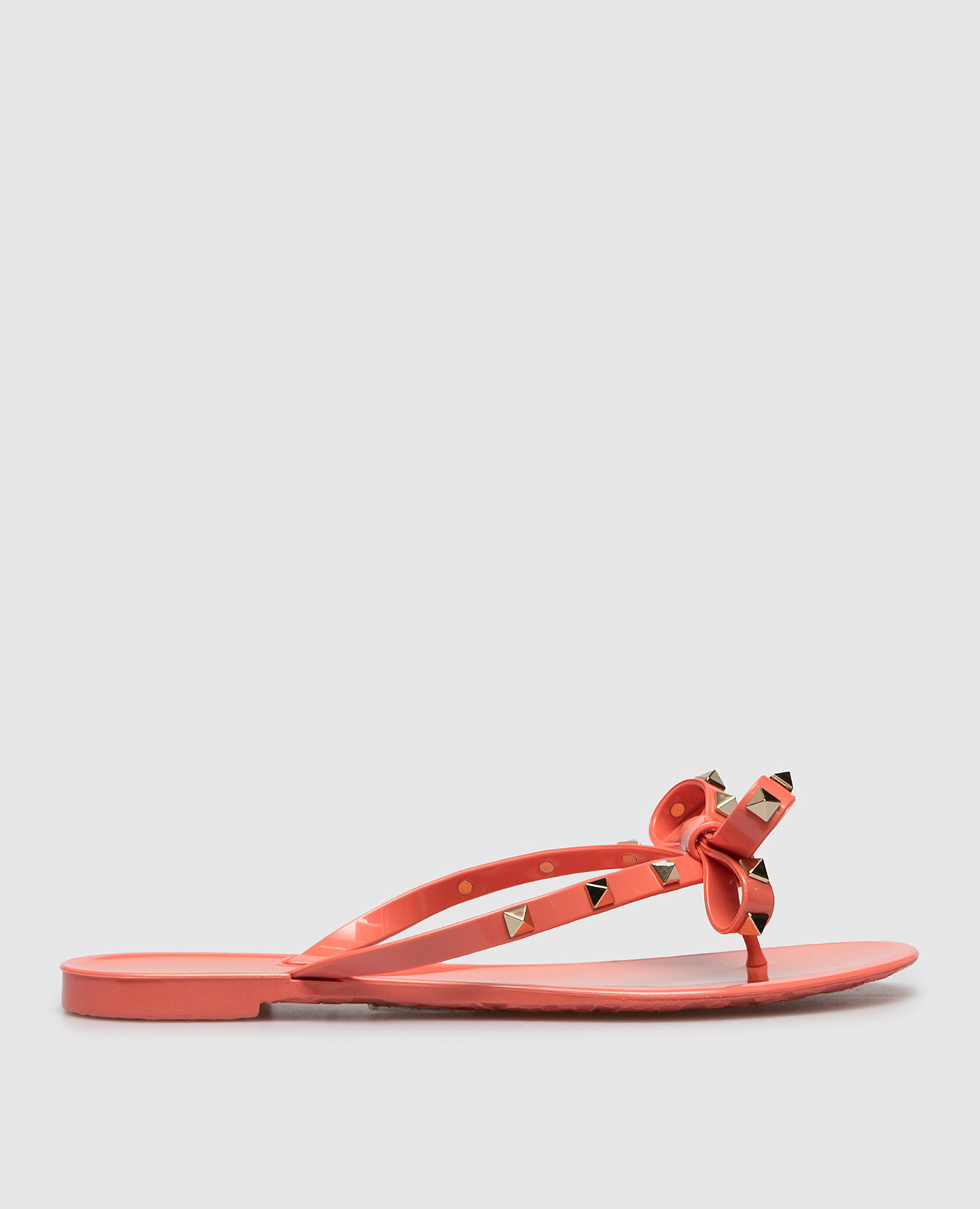 Pink Rockstud flip-flops