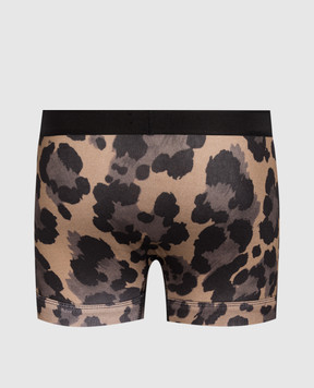 Tom Ford Brown leopard print boxer briefs T4LC31110