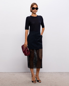 Max Mara VIALE blue skirt with wool MXMVIALE