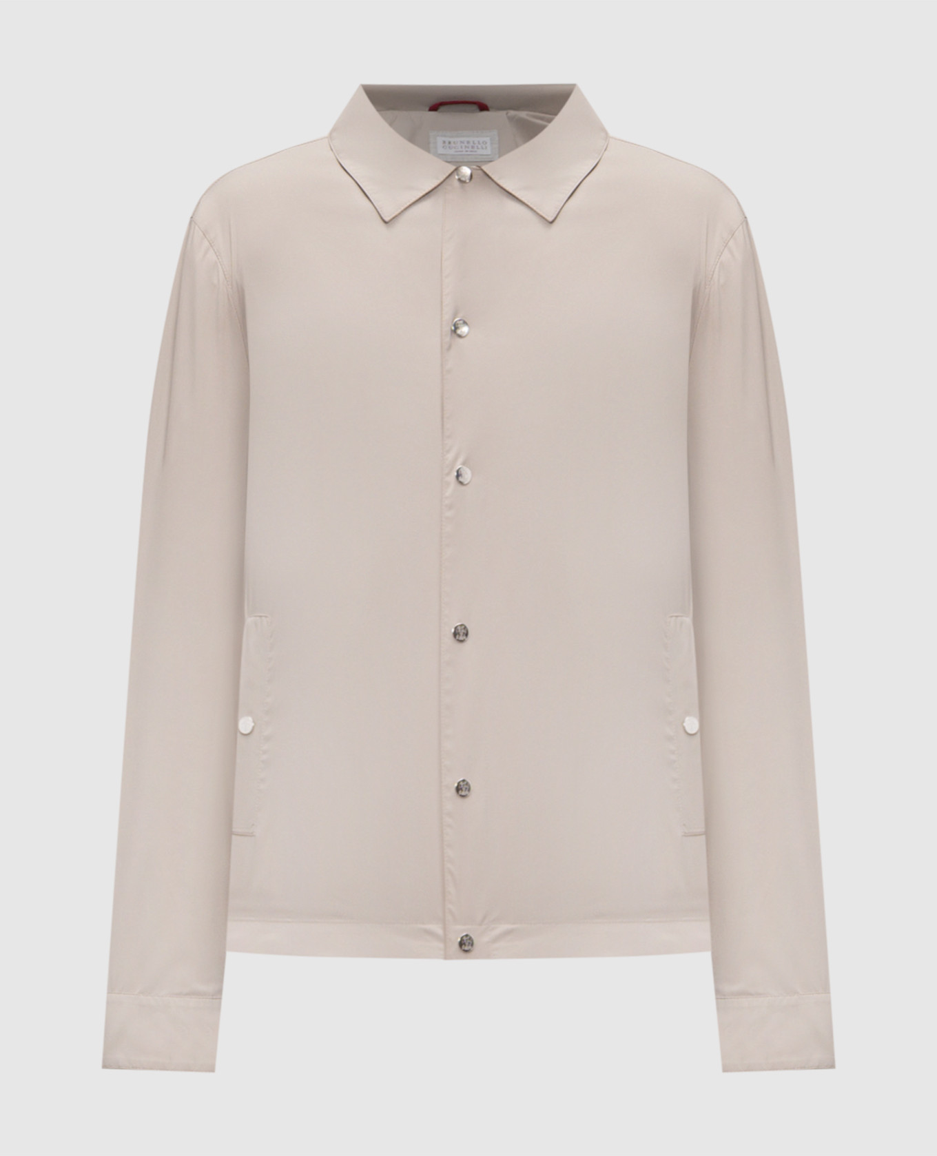 

Beige shirt-style windbreaker Brunello Cucinelli