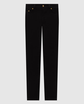 Versace Black jeans with embroidered emblem 10270171A19298