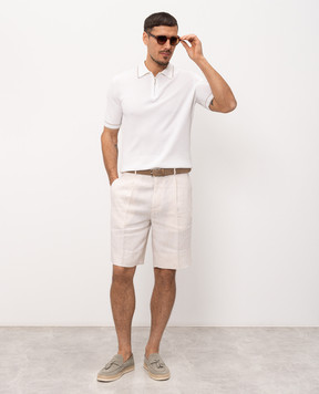 Slowear Beige linen shorts 1T01027016A