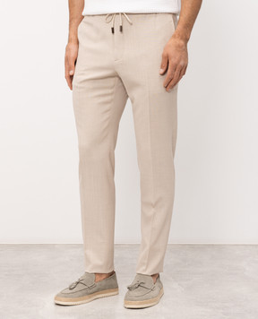 Slowear Beige wool, silk and linen pants 1T007790490