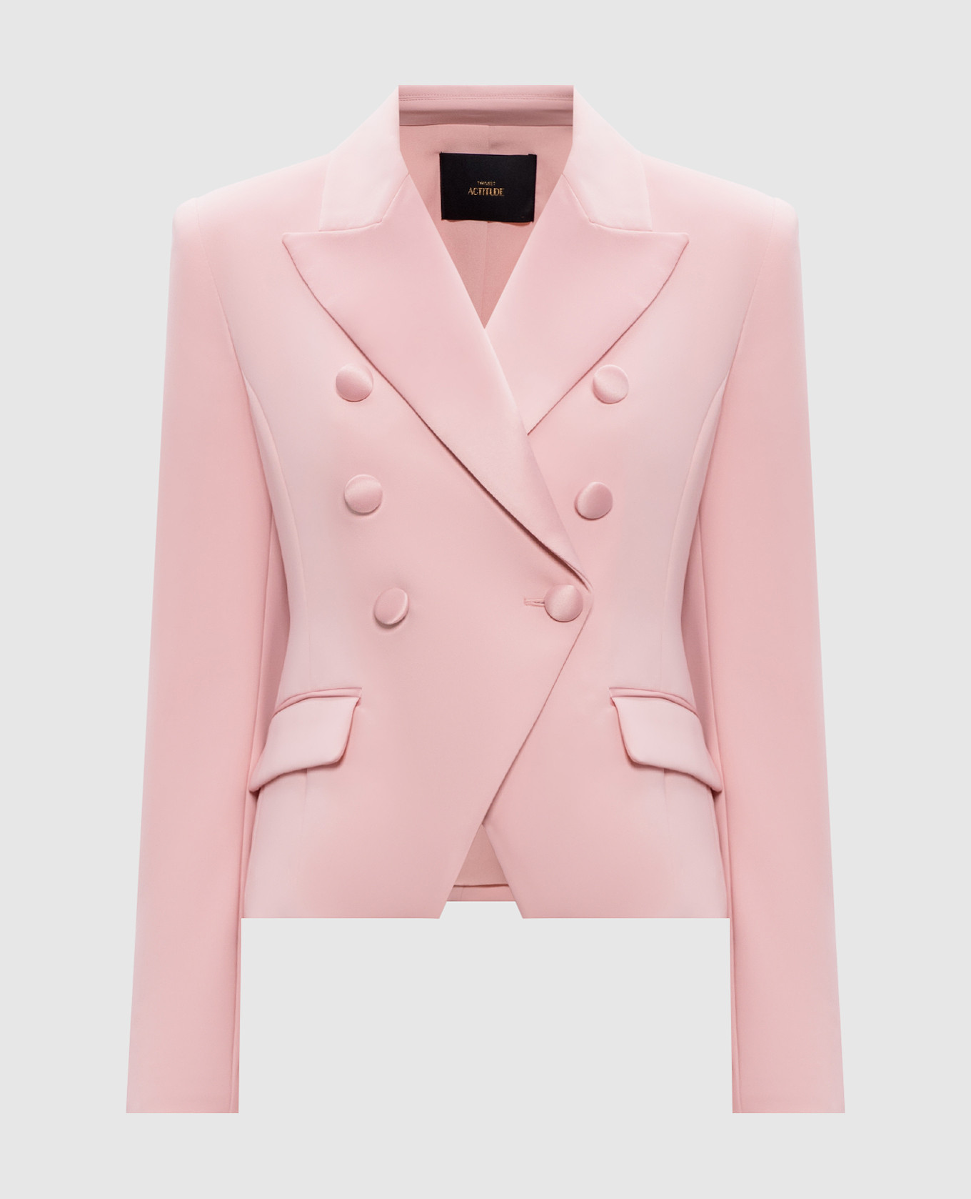 

Pink double-breasted jacket Twinset