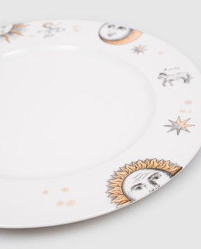 Fornasetti White porcelain dinner plate Astronomici P50Z301