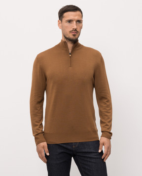 Canali Brown wool jumper MK01149C0015