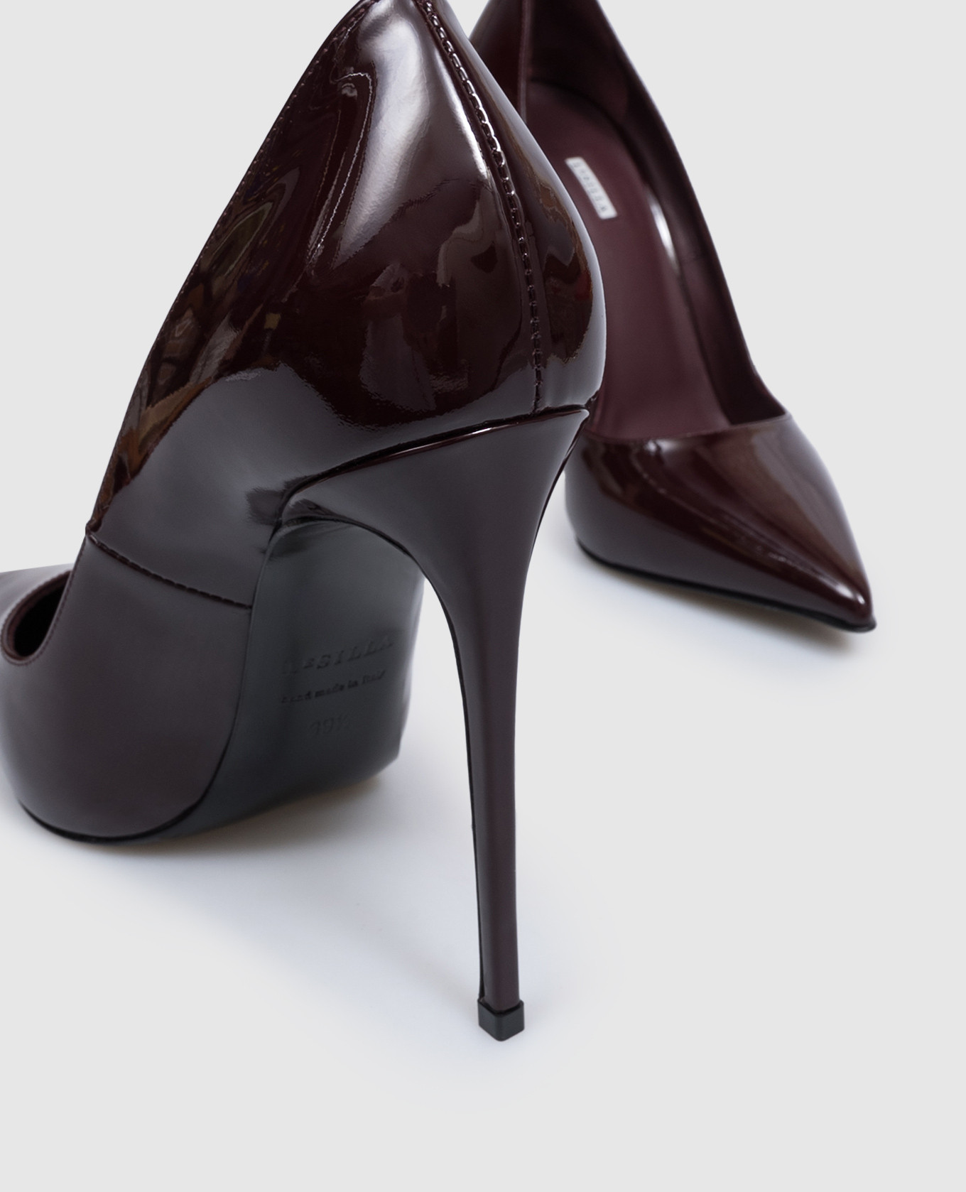 Burgundy patent leather Eva shoes Le Silla 5