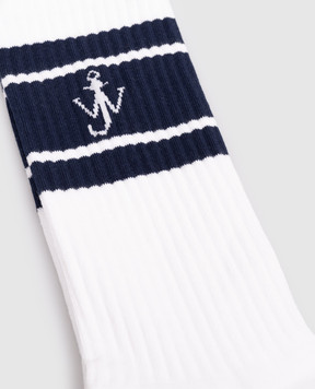 JW Anderson White socks with monogram KW1530YN0509m