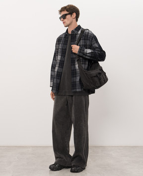 Juun.j Grey sweatpants with logo embroidery JC6921P035