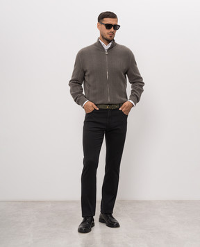 Stefano Ricci Khaki cashmere cardigan K606430R30F26317