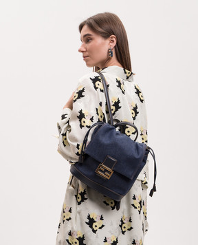 Fendi Blue denim backpack 8BZ057AWVF