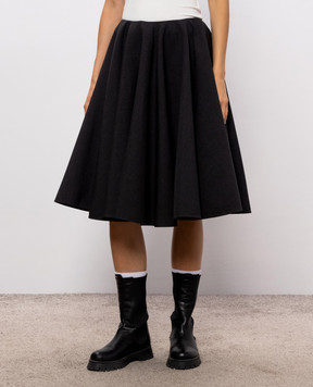 Ami Paris Gray wool skirt FSK485WV0222